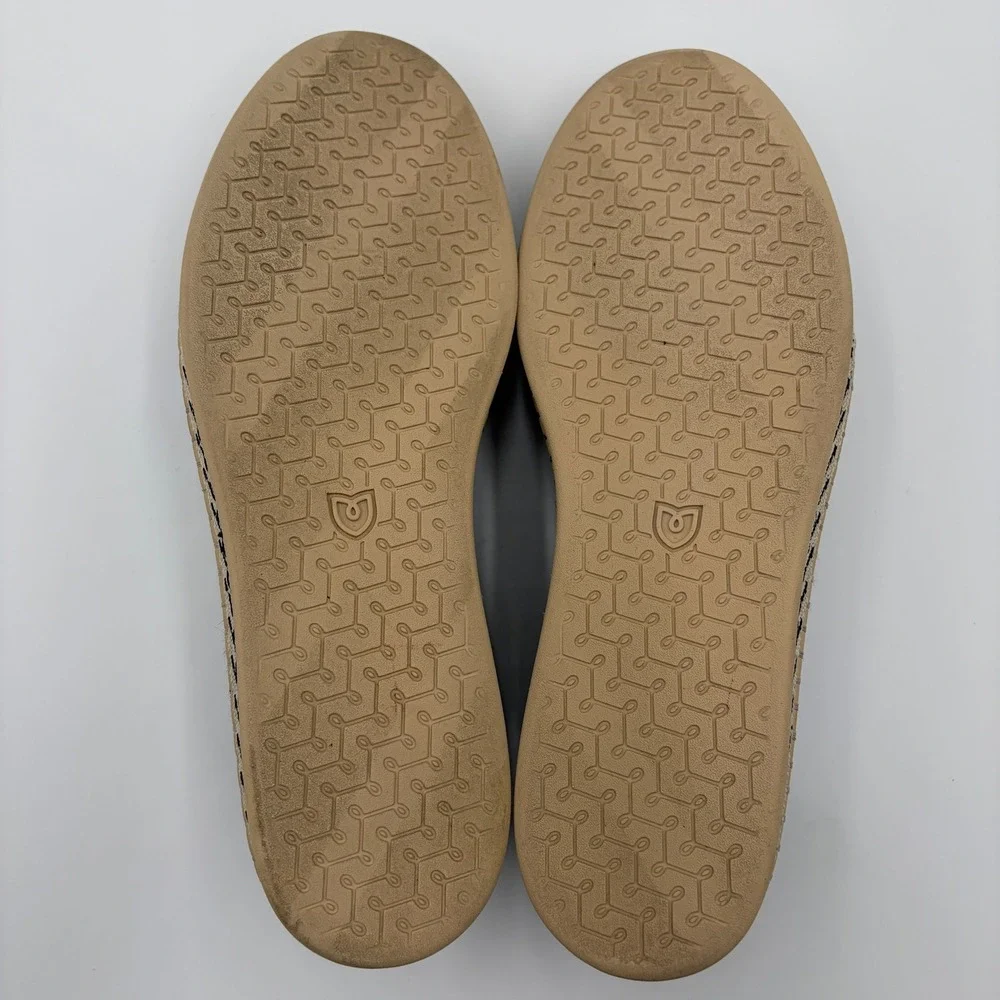 Rothys The Espadrille Black Knit Slip On Flat Shoes Womens 11 186-002 Chic Beach